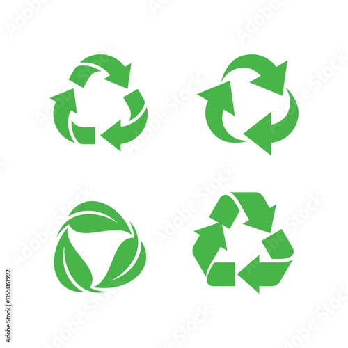 Recycle icon symbol vector Recycling Rotation