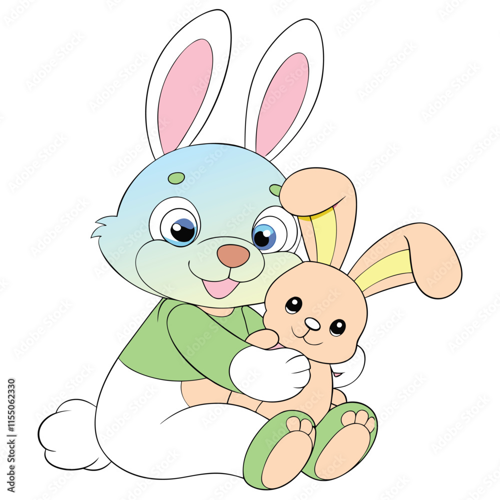 Celebrate Easter Day with this delightful collection of graphic elements in vector illustration style. Featuring Easter eggs, bunnies, spring flowers, and festive decorations