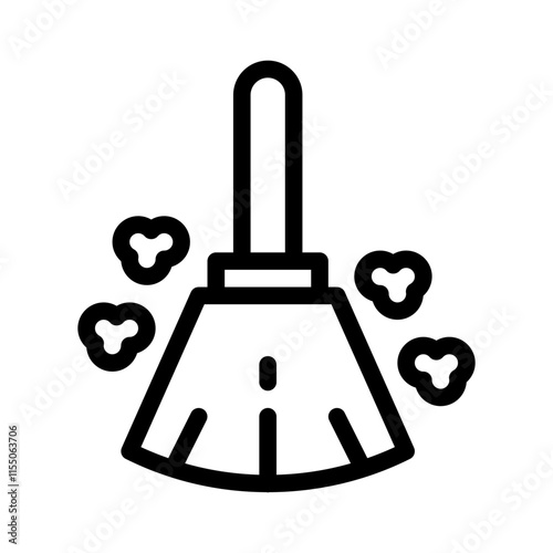 feather duster line icon