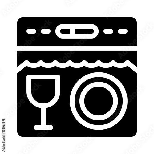 dishwasher glyph icon