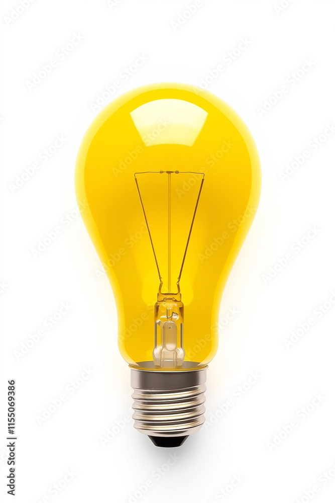 Yellow light bulb, concept of ideas and innovation Yellow light bulb, concept of ideas and innovation