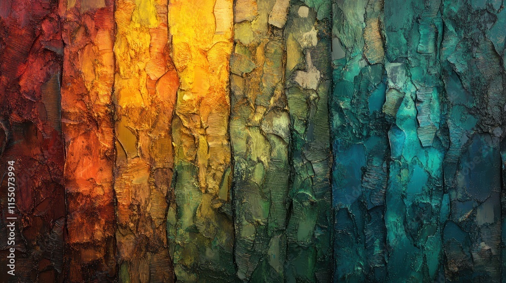 Vibrant Abstract Textured Background with Colorful Strips and Layers Vibrant Abstract Textured Background with Colorful Strips and Layers