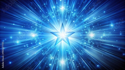 Wallpaper Mural Abstract blue background with an explosion star , abstract, blue, background, explosion, star, cosmic, space, celestial Torontodigital.ca