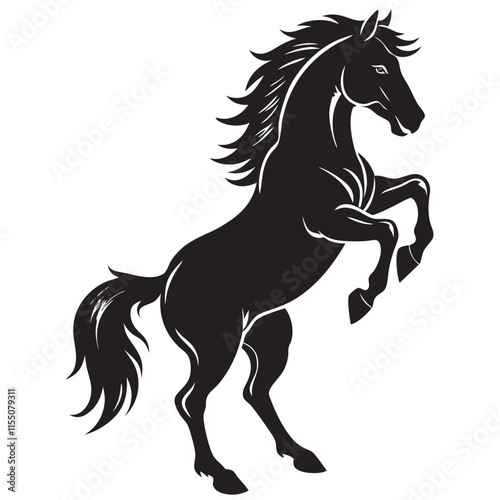 black horse vector illustration