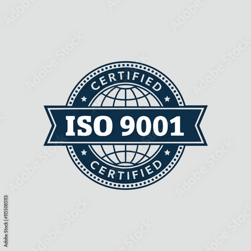 stamp with the iso 9001 written inside