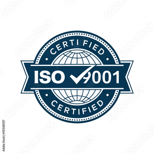 stamp with the iso 9001 written inside