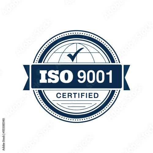 stamp with the iso 9001 written inside