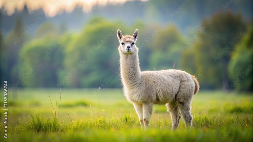 Very beautiful calm and cute alpaca standing in a peaceful meadow, alpaca, adorable, fluffy, serene, animal, llama, nature Very beautiful calm and cute alpaca standing in a peaceful meadow, alpaca, adorable, fluffy, serene, animal, llama, nature