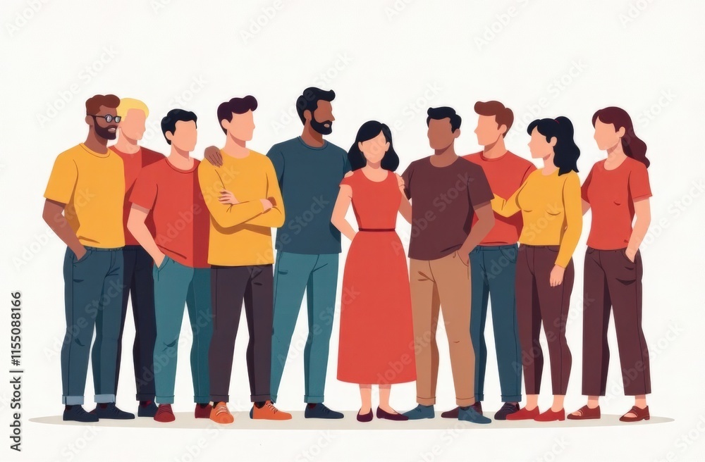 Fototapeta premium Diverse culture in society and social justice together as a crowd of diverse people representing the Black community and history, or a cultural celebration of diversity.