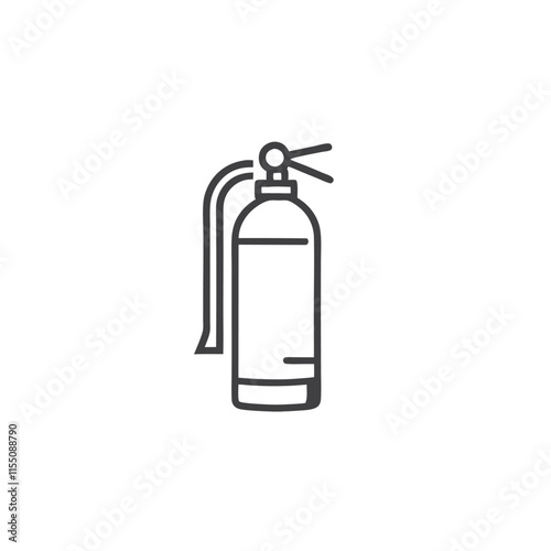 Fire extinguisher logo icon silhouette illustration vector