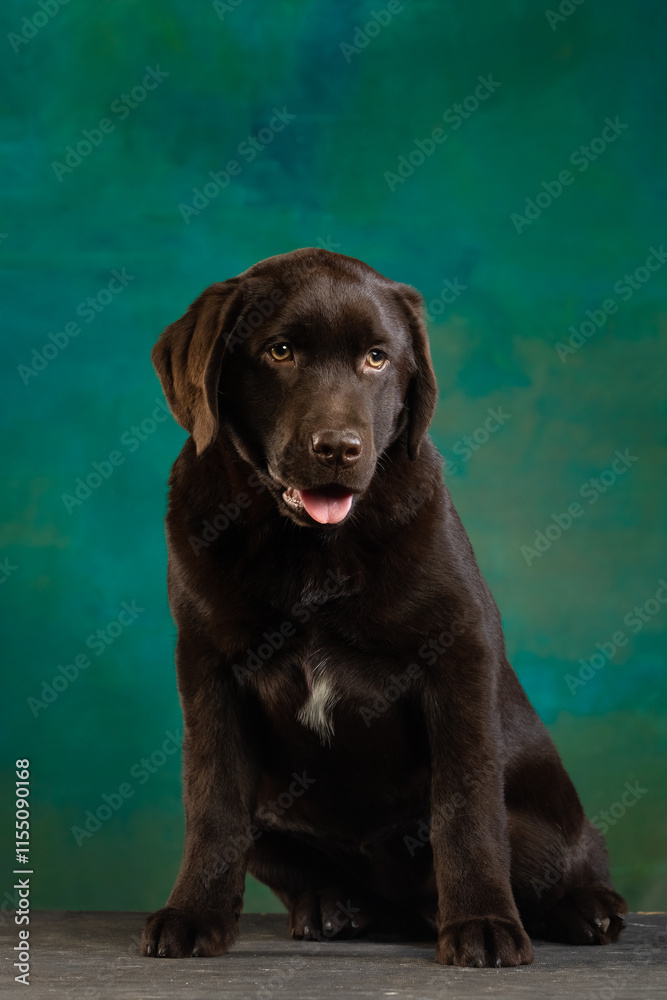 Portrait of a chocolate labrador retriever Portrait of a chocolate labrador retriever