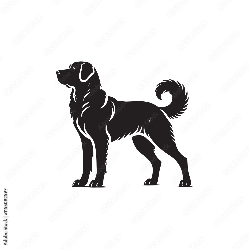 Anatolian Shepherd Dog minimalist design - Anatolian Shepherd Dog Vector Silhouette. Anatolian Shepherd Dog minimalist design - Anatolian Shepherd Dog Vector Silhouette.