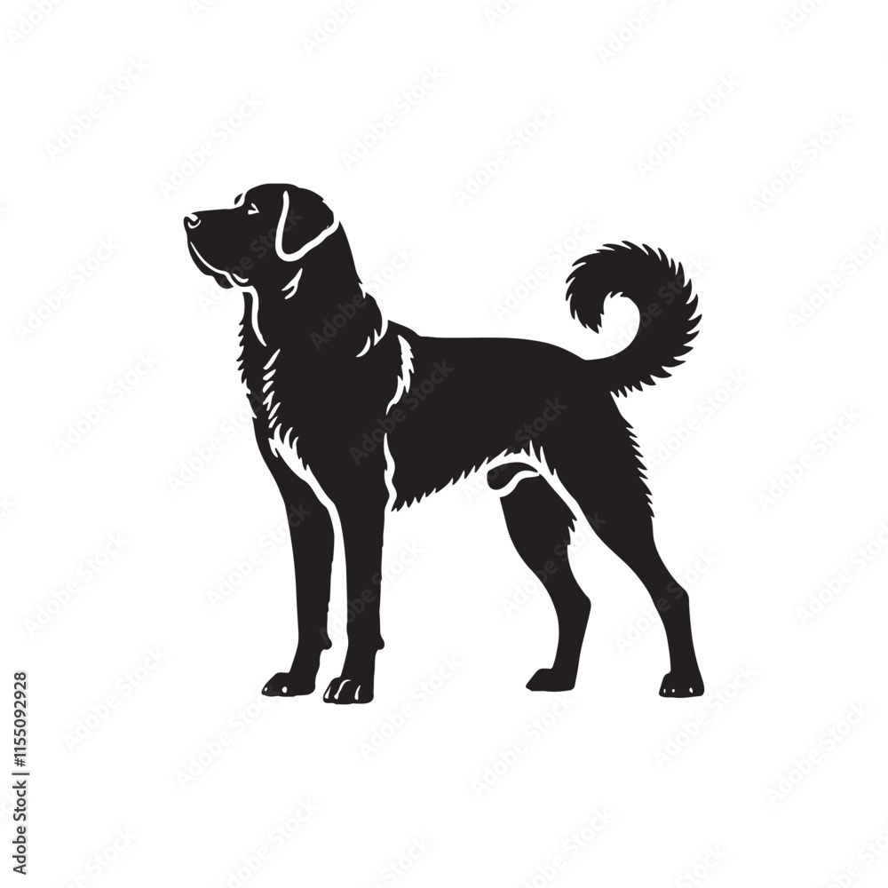 Anatolian Shepherd Dog minimalist design - Anatolian Shepherd Dog Vector Silhouette. Anatolian Shepherd Dog minimalist design - Anatolian Shepherd Dog Vector Silhouette.
