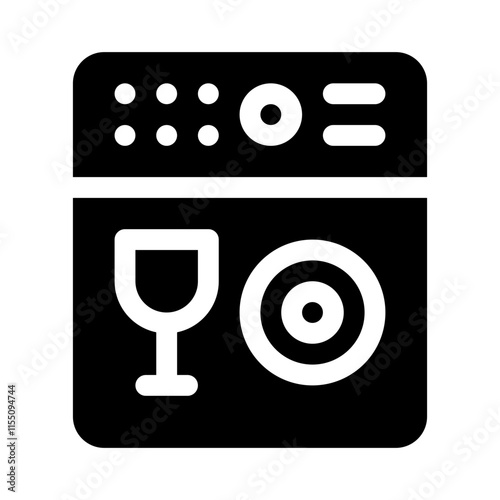 dishwasher glyph icon