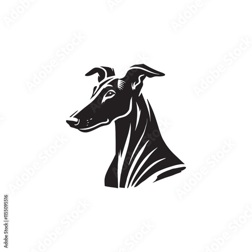 Azawakh Dog Silhouette - Azawakh Dog Illustration - Minimalist Azawakh Dog Vector.
