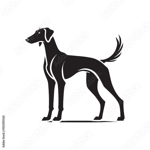 Azawakh Dog Silhouette - Azawakh Dog Illustration - Minimalist Azawakh Dog Vector.