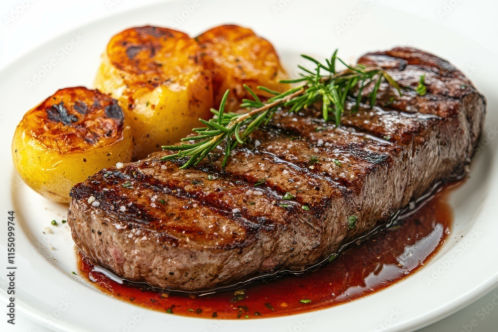 Grilled Steak with Roasted Potatoes and Rosemary Grilled Steak with Roasted Potatoes and Rosemary
