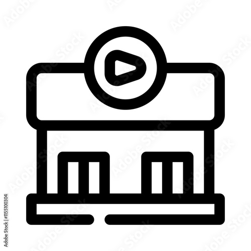 cinema hall line icon