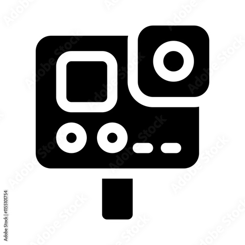 action camera glyph icon