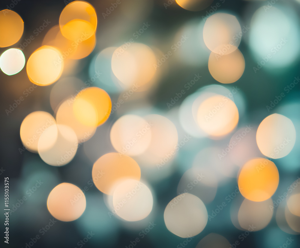 Abstract Bokeh Background: Teal and Gold Lights Abstract Bokeh Background: Teal and Gold Lights