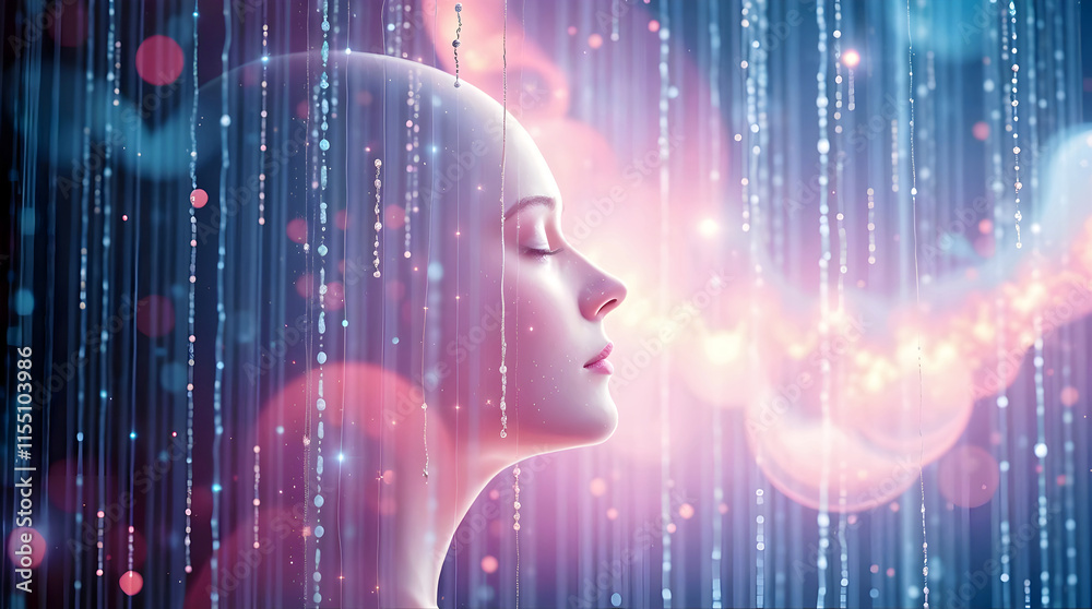 Meditation, connection with universe, mindfulness, self awareness, people background