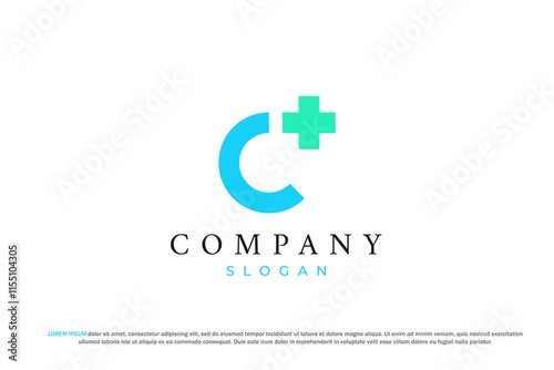 letter c plus or hospital medical logo