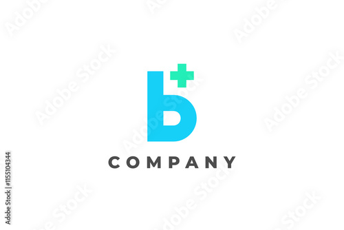 letter b plus or hospital medical logo