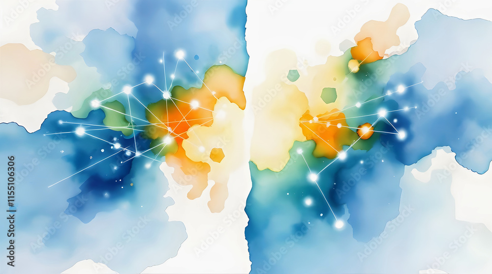 Colourful abstract artistic background design, template, wall art, wallpaper