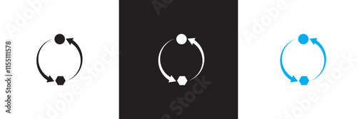 Set of  outline icons related to adaptability. Vector illustration. isolated on white and black background. EPS 10