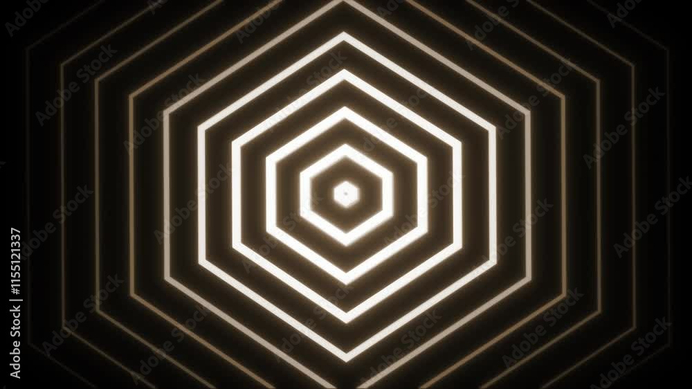 loop is a fast hexagonal brown ripple. background effect of hypnosis