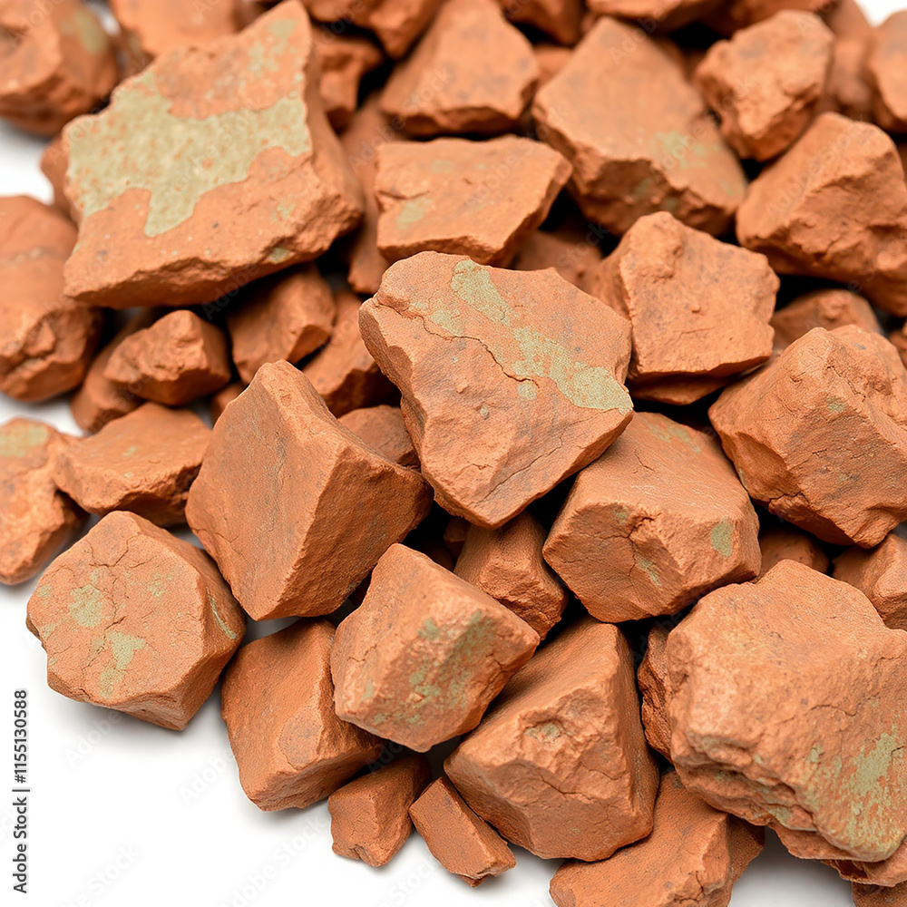 Broken terracotta pieces. Decorative material for landscaping or crafts. Broken terracotta pieces. Decorative material for landscaping or crafts.