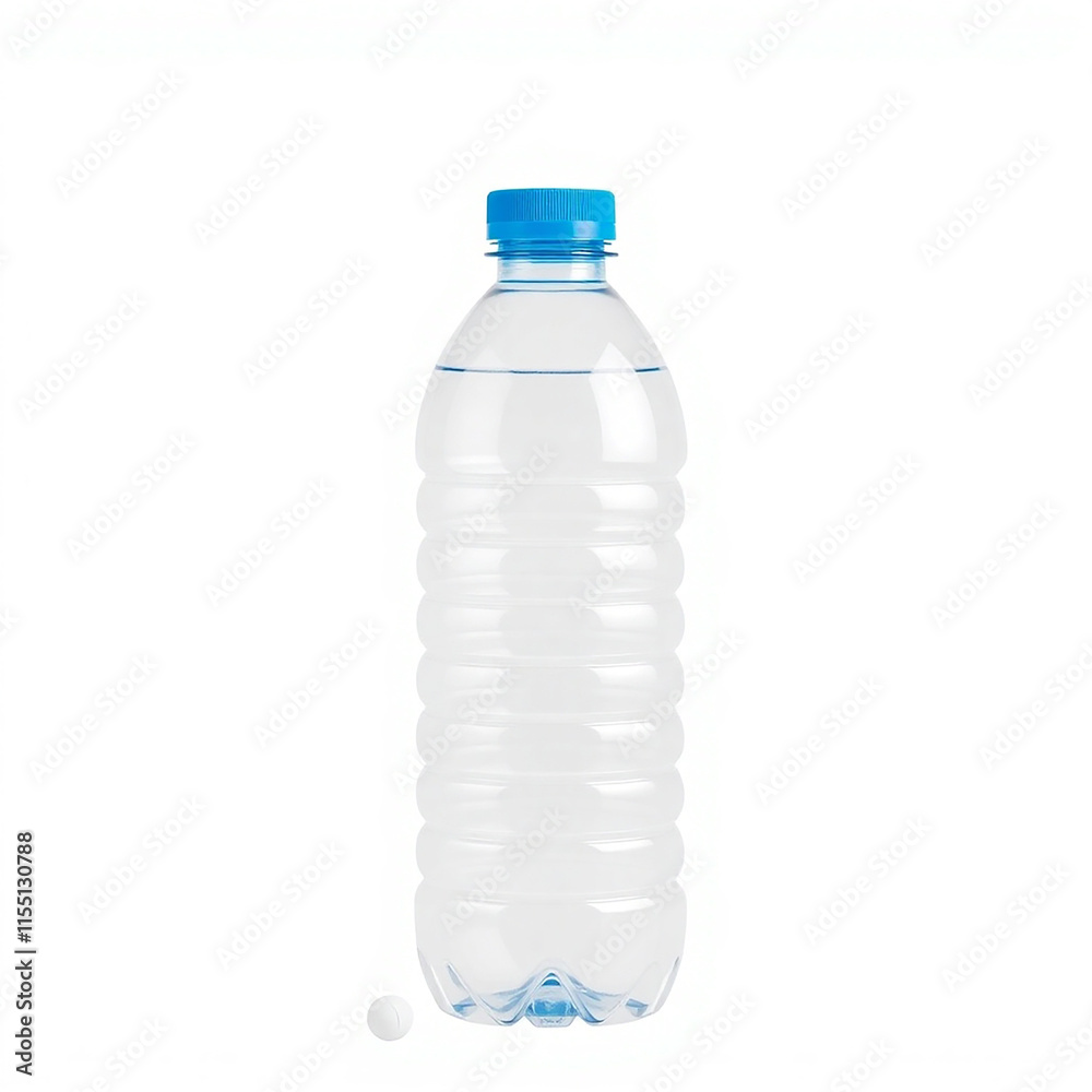 Empty plastic water bottle. Concept of hydration, refreshment, and sustainability. Empty plastic water bottle. Concept of hydration, refreshment, and sustainability.