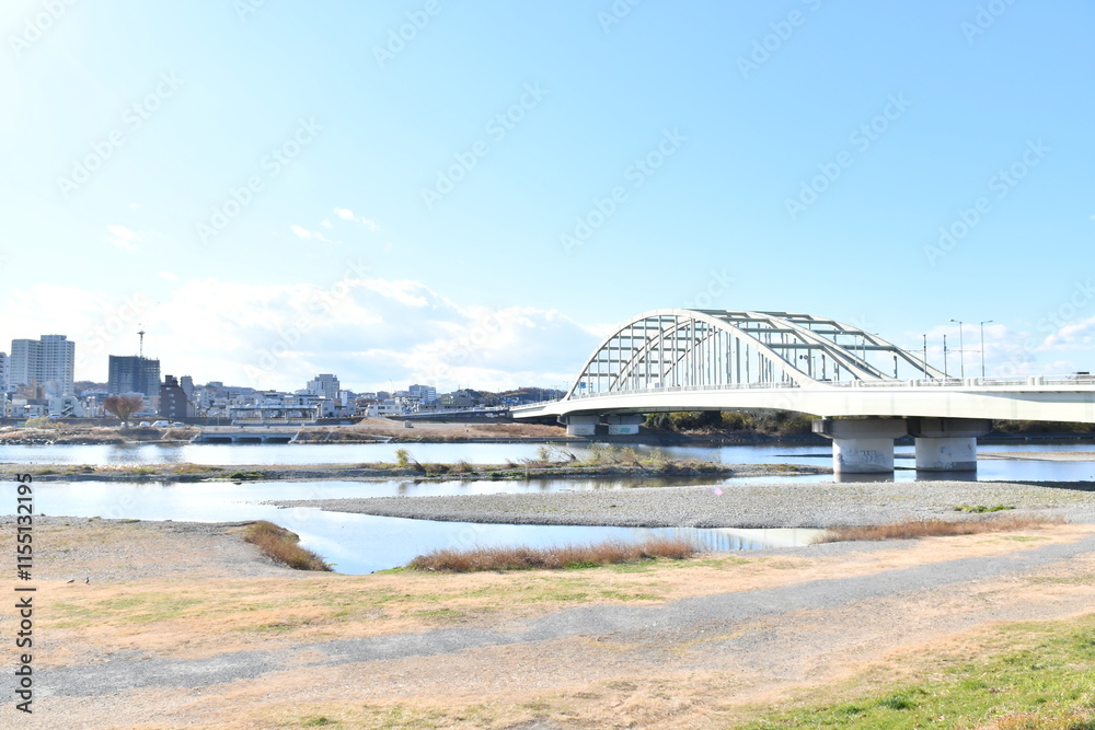 Fototapeta premium 河川に架かる橋