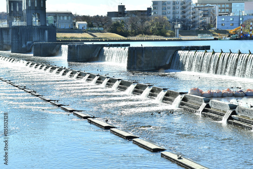 Wallpaper Mural 川の堰堤 Torontodigital.ca