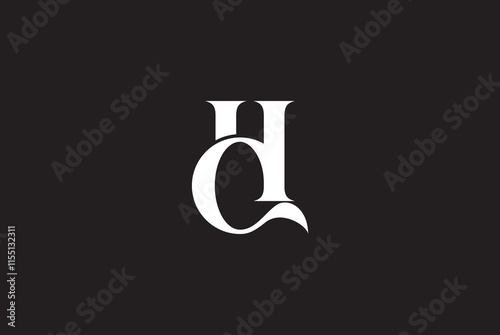 HD, DH, H, D abstract letters logo monogram
