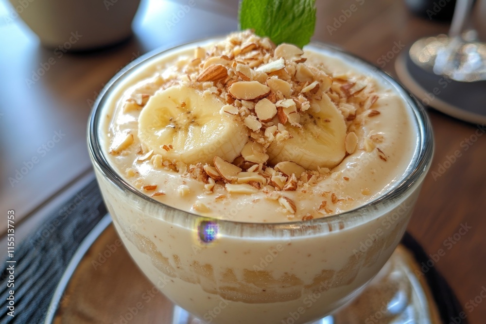 Banana Almond Smoothie Dessert Banana Almond Smoothie Dessert