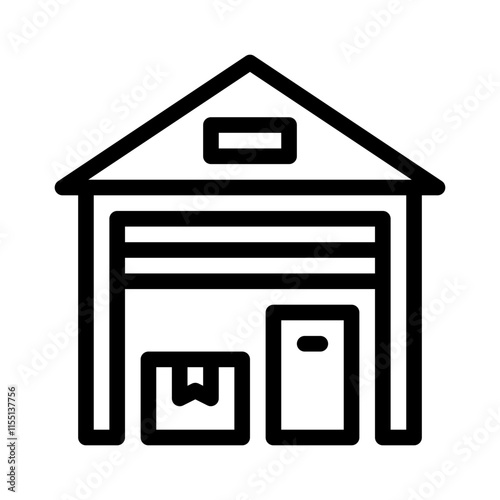 warehouse line icon