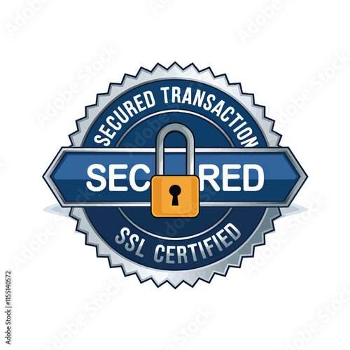 secured transaction ssl certified secure badge for online security