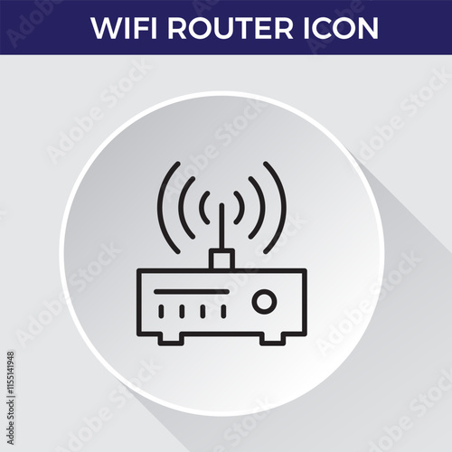 Wifi router line icon. Collection of vector symbol in trendy flat style on white background. Wifi router sings for design. photo