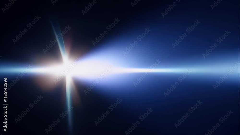 Bright streaks of light flashing left to right, with lens flares that fade dynamically on a dark background