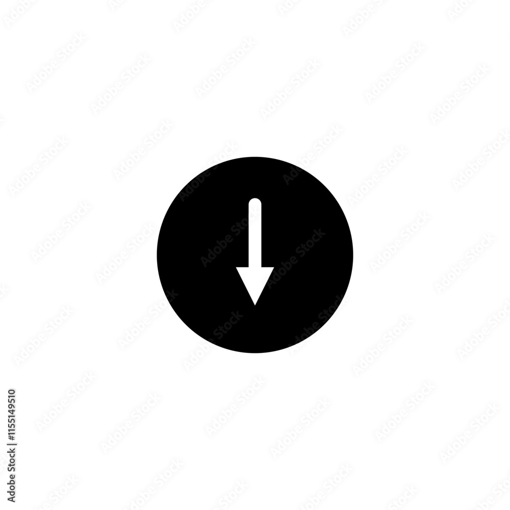 download icon, down arrow sign, simple flat style, illustration, logo sign symbol pictogram template, for ui or ux isolated on white for mobile app, editable download icon, down arrow sign, simple flat style, illustration, logo sign symbol pictogram template, for ui or ux isolated on white for mobile app, editable