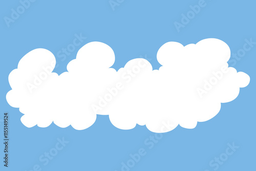 Cloud icon. Abstract white cloudscape icon symbol. Shapes in flat style. Vector cloudy design element