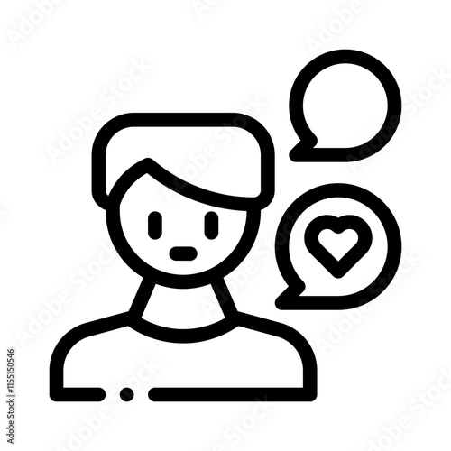 social media line icon