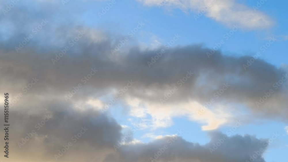Elongated cumulus clouds circulate at dawn Elongated cumulus clouds circulate at dawn