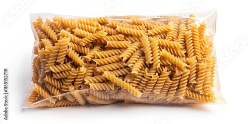 Pack of Barilla Al Bronzo fusilli pasta on white background, pasta, fusilli, Barilla, Al Bronzo, pack, package photo