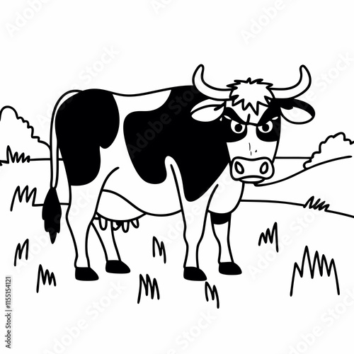 cow on the farm