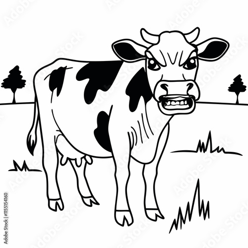 cow on the grass