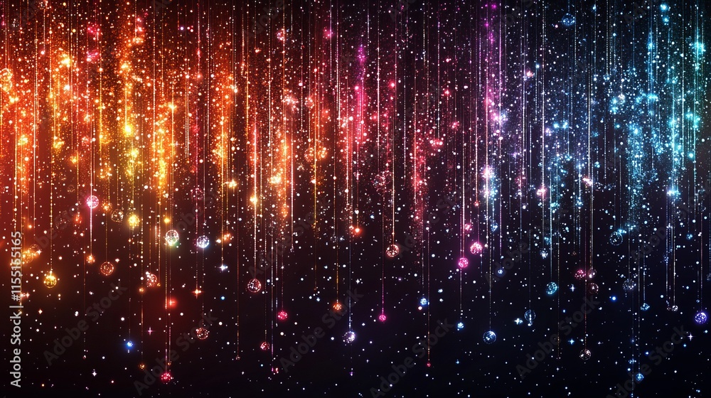 Abstract Rainbow Sparkle Rain Abstract Rainbow Sparkle Rain