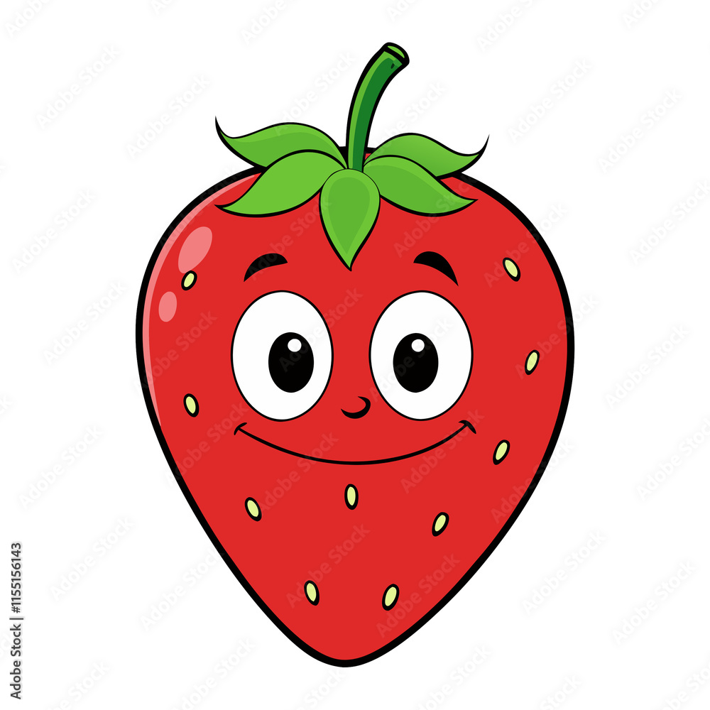 Obraz premium Red strawberry isolated on white background