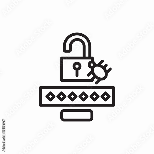 hack hacking virus hacked attacked icon vector sign